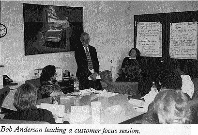 bob anderson leading a customer focus session