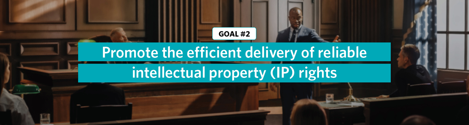 Goal 2: Promote the efficient delivery of reliable intellectual property (IP) rights