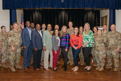 Director Vidal with service members, military spouses, and veteran entrepreneurs at MacDill Air Force Base on March 29