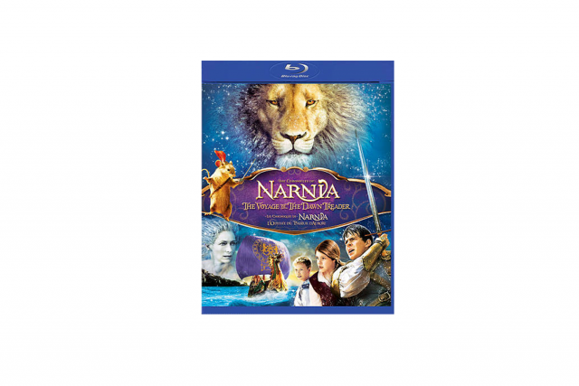 Second example showing how the film title portion The Chronicles of Narnia appears for one of the films in the series. The film is The Voyage of the Dawn Treader.