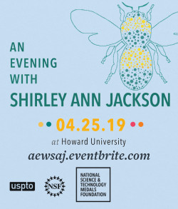 Event flyer for An Evening With Shirley Ann Jackson
