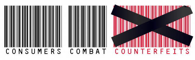 Banner introducing the United States Patent and Trademark Office’s 2018 Video Contest called Consumers Combat Counterfeits. Banner shows the contest logo, which is three large bar-codes with Consumers Combat Counterfeits written under each bar code.