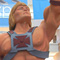Photo of a He-man statue towering high above.