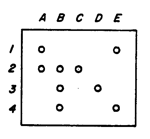 Fig. 9 A marked or punched card usuable as a pattern. (subclasses59+) 
