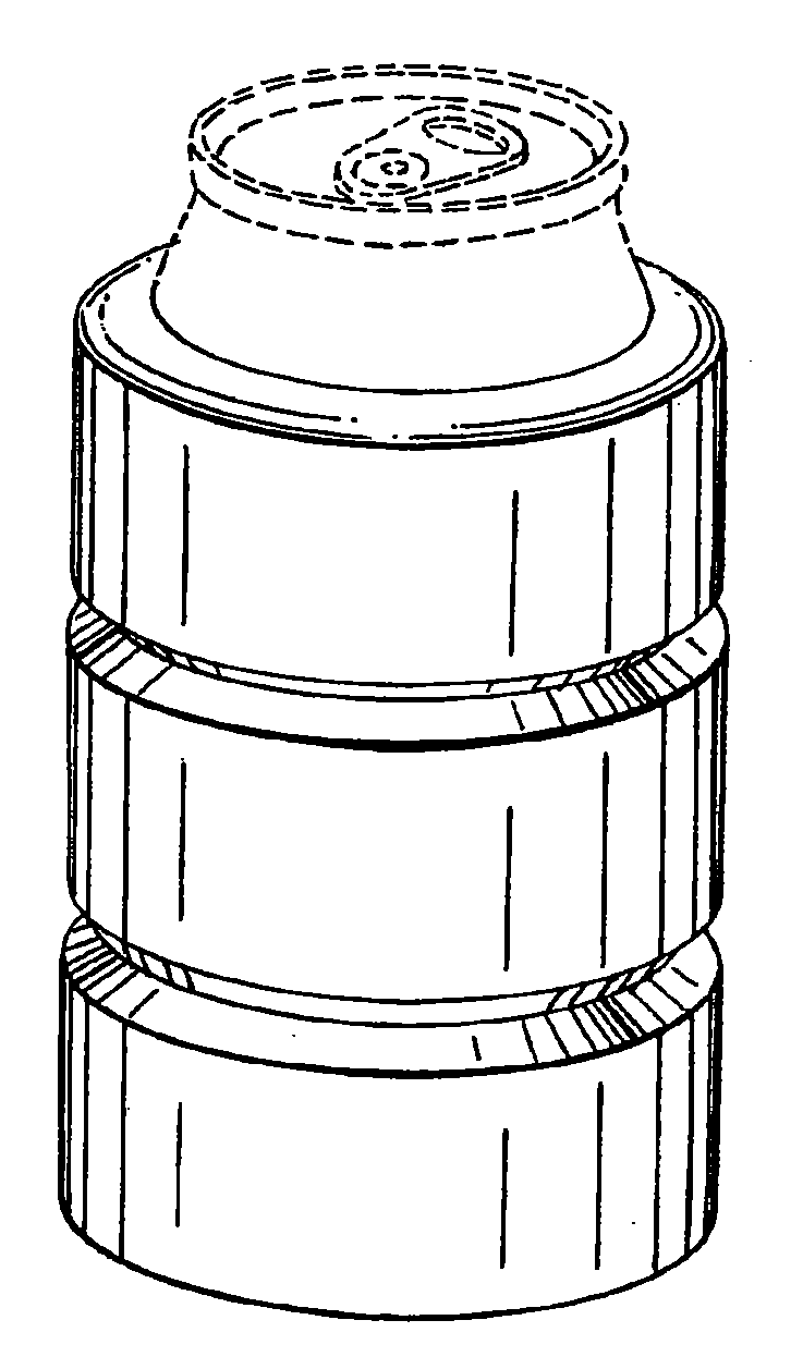 Example of a design for a sheath type holder for a beveragecontainer. 
