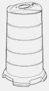 Figure 2. Example of a design for a barrel-type barrier.
