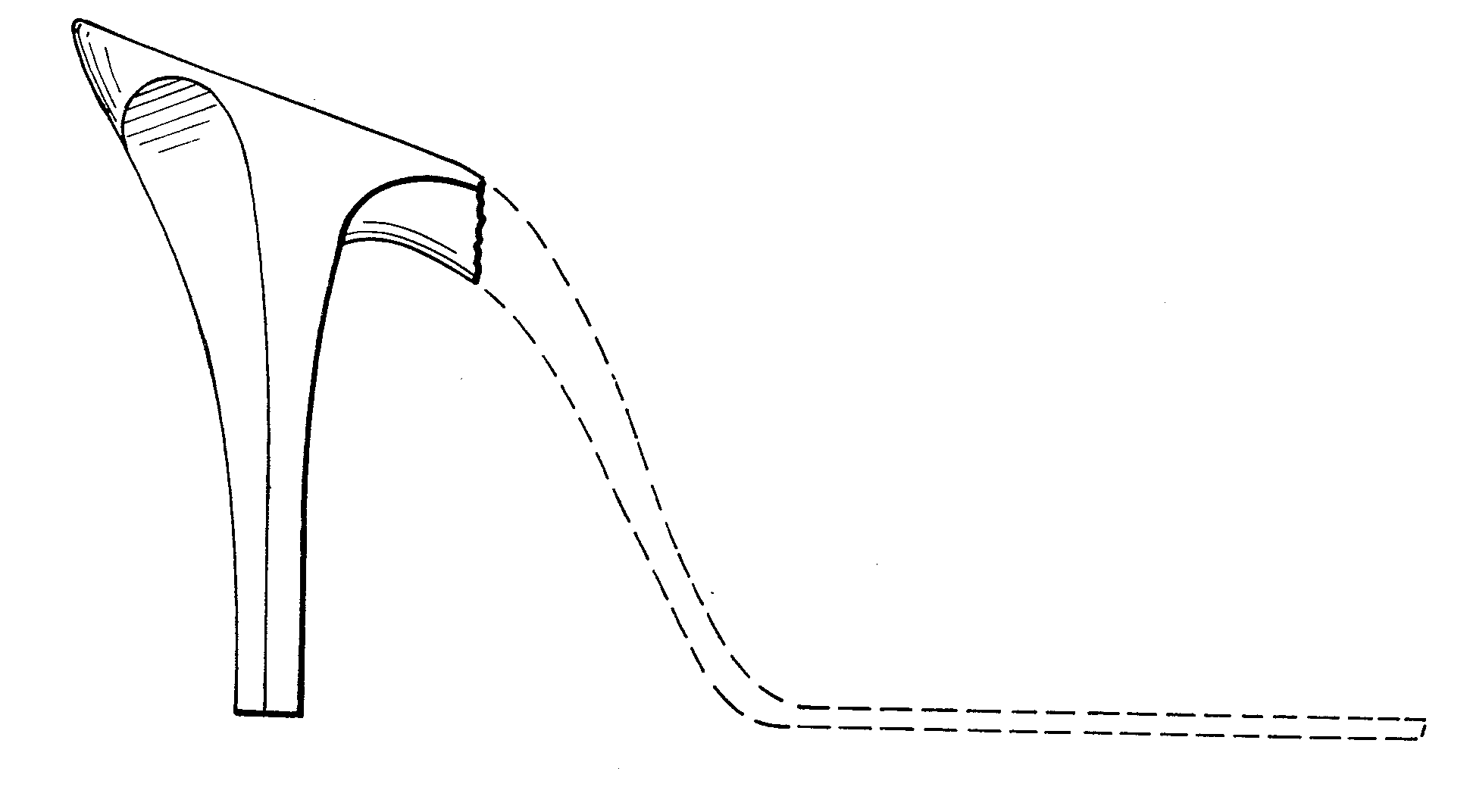 A typical example a spike or stilletto heel.
