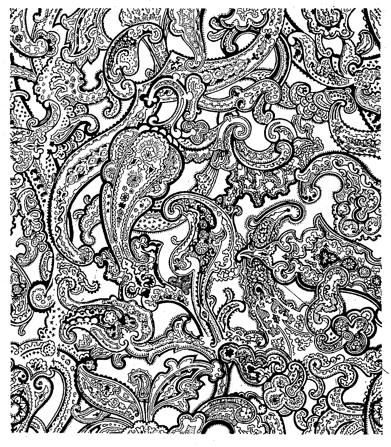 Paisley Pattern Coloring Pages
