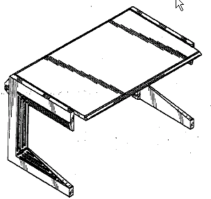 Figure 2. Example of a design for a workstation with dual legs.
