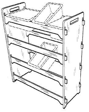 Figure 1. Example of a design for a superposed bin rack.
