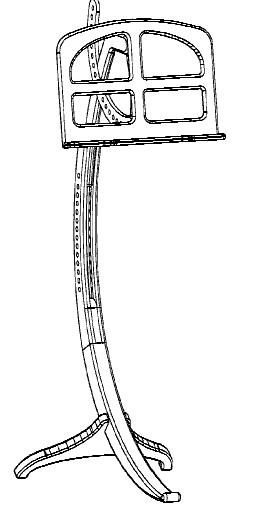 Figure 1. Example of a design for a music stand.
