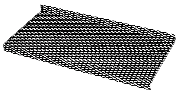 Figure 2. Example of a design for a wire lattice shelf.   
