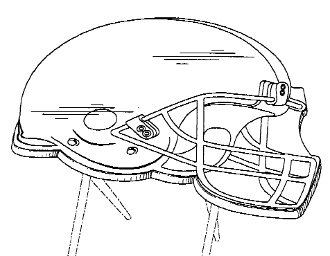 Figure 1. Example of a design for a football helmet table top.
