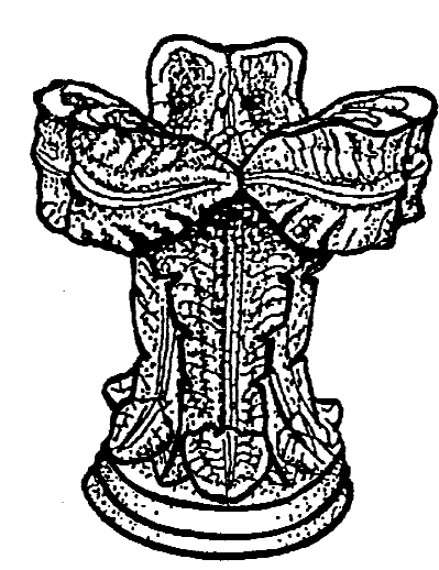 Figure 1. Example of a design for a floral pedestal for a    table top.   
