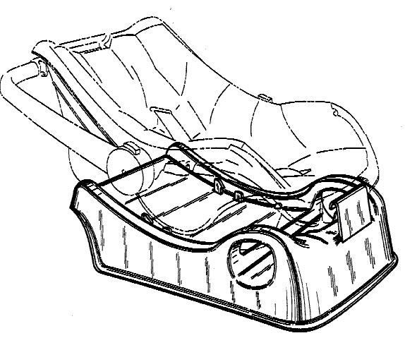 Figure 1. Example of a design for a detachable base for a baby’s rocker.   

