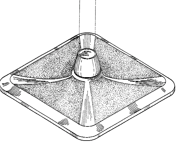 Figure 1. Example of a design for a square base for a stand.   
