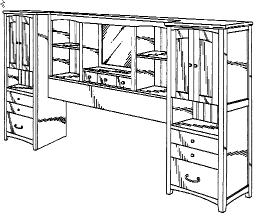 Figure 2. Example of a design for a bed headboard unit.   

