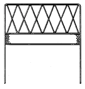 Figure 1. Example of a design for a tubular headboard for beds.
