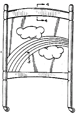 Figure 1. Example of a design for a simulative crib footboard.   
