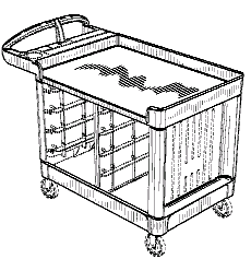 Caption:	 Example of a design for a hand cart. 
