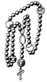 Caption:	 Example of a design for a rosary. 
