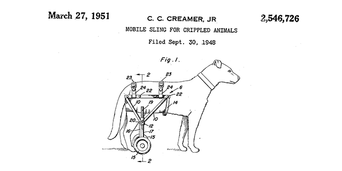 Carl Creamer patent for dog sling