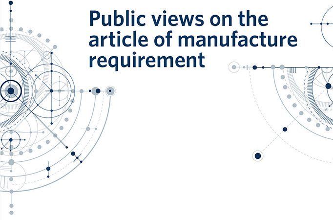 Cover of paper on article of manufacturing