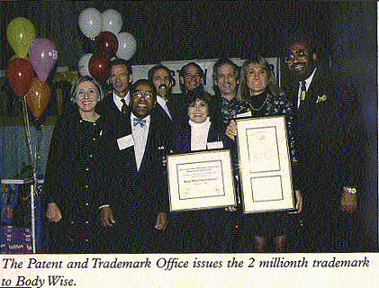 Picture of a celebration for the 2 millionth trademark
