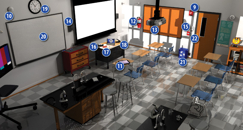 Illustration showing a home's living room. How many patented items can you find in your living room?