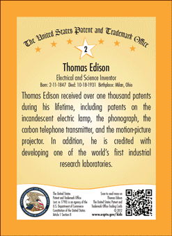 Portrait of Thomas Edison in caricature style