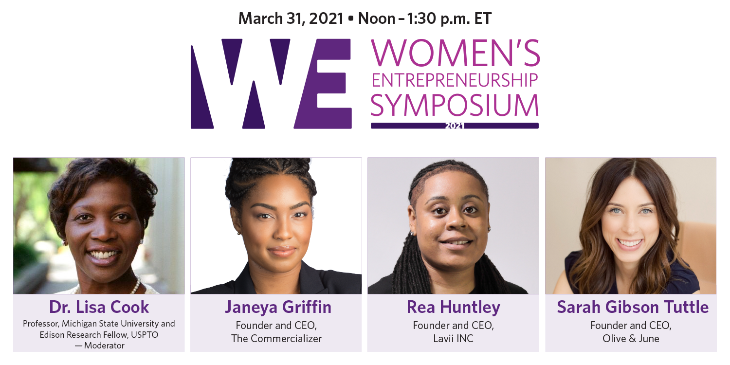 Women's Entrepreneurship Symposium -- March 31, noon-1:30 ET