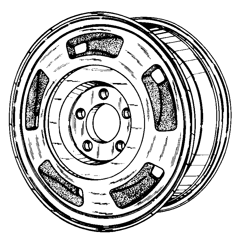 Tire with combined linear and stippled shading