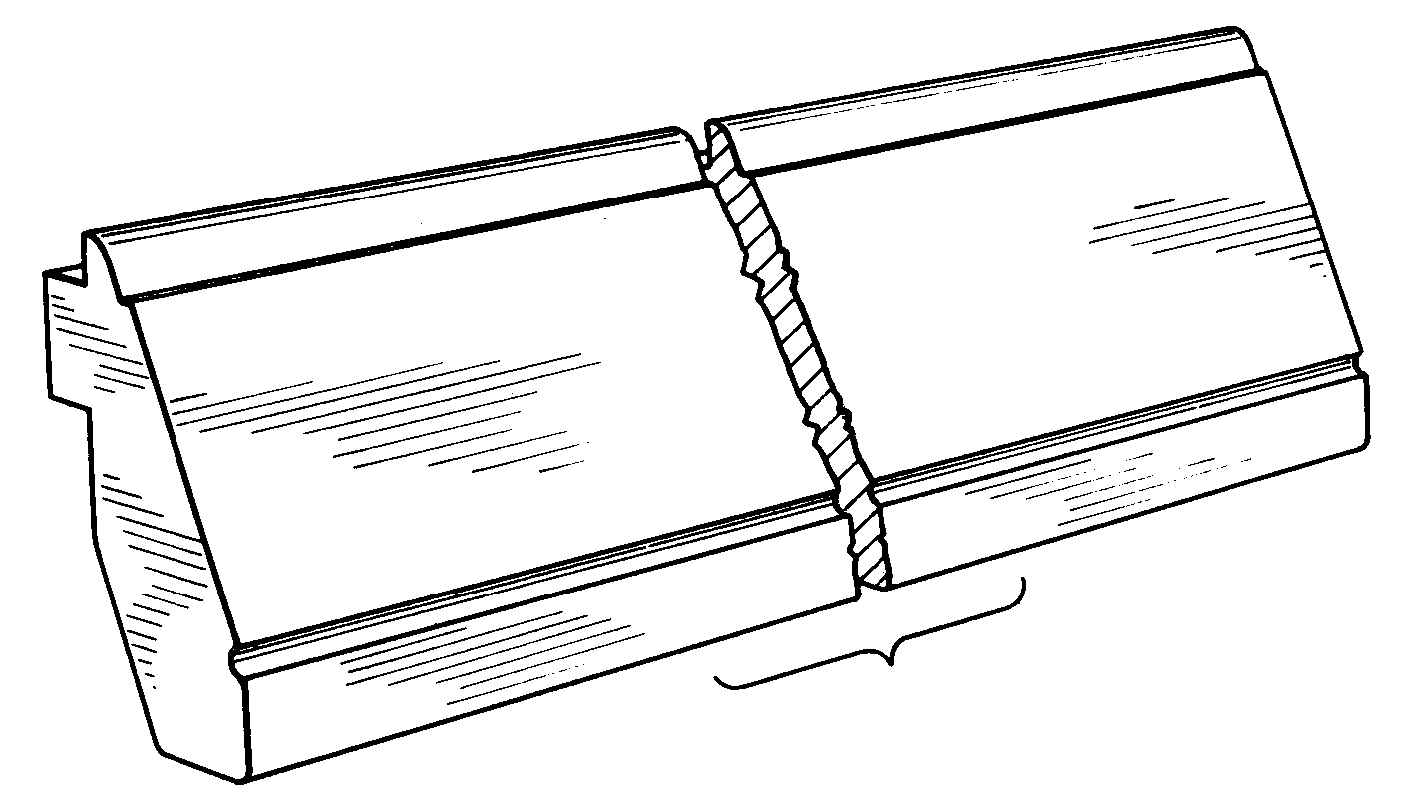 Picture frame molding with separated parts