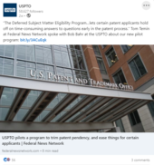 LinkedIn post promoting the USPTO and Israel Patent Office (ILPO) event on Dec. 3 