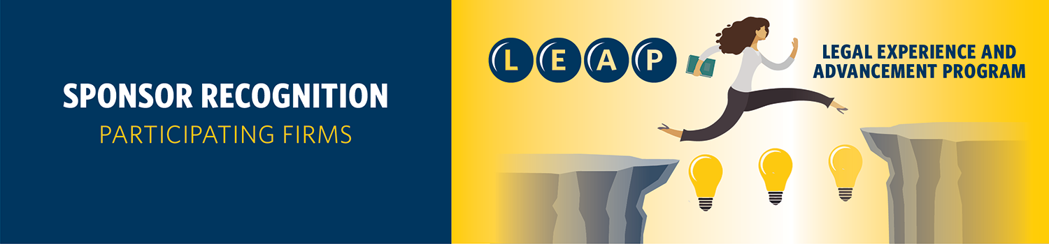 LEAP leading sponsor recognition: Participating firms