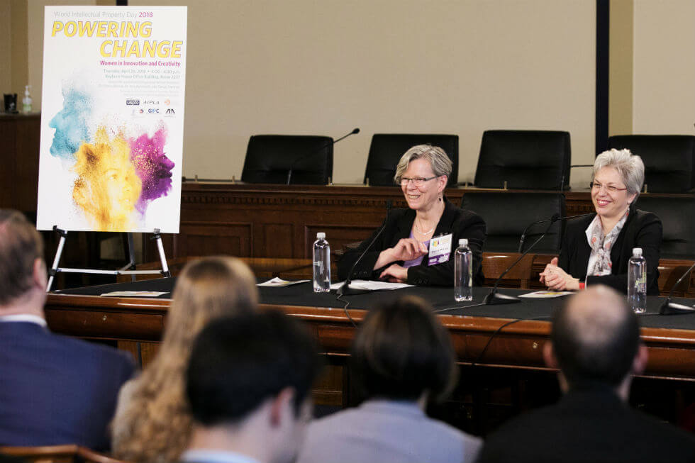 Image: Irina Buhimschi and Cherry Murray speak on a panel at the US Capitol on empowering women