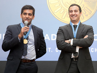 Undergraduate winners Ameer Shakeel and Payam Pourtaheri of UVA