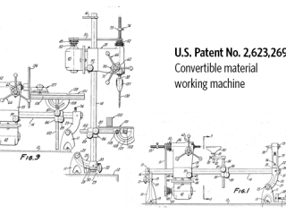 U.S. Patent No. 2,623,269 Convertible material working machine