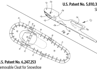 Snowshoe and sled patent drawings