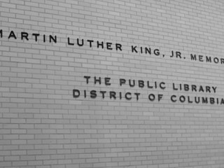 The Martin Luther King Jr. Memorial Library sign