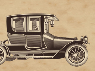 Vintage Automobile drawing