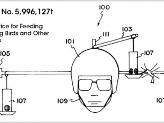 US Patent Number 5,996,127 of the Wearable Device for Feeding and Observing Birds and Other Flying Animals