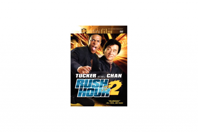 Second example showing how the film title portion Rush Hour appears for one of the films in the series. The film is Rush Hour 2.