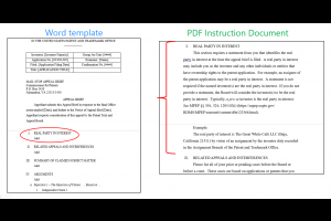 Ex parte appeal brief tool Word and PDF