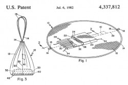 patent images of pinic bag and tablecloth combined together