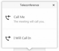 WebEx teleconference dialog