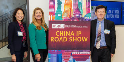 Director Kathi Vidal attends a China IP road show in San Diego, California