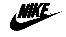 The term NIKE with a curved band below it