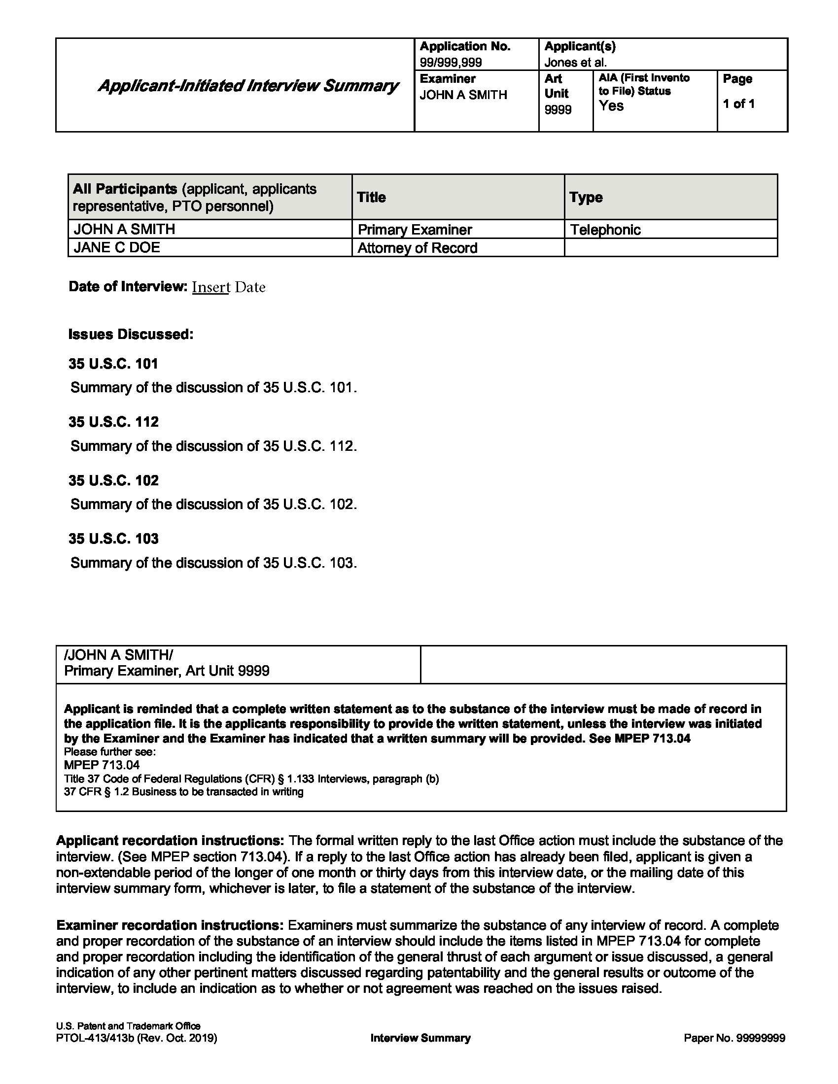 uspto notice of recordation of assignment