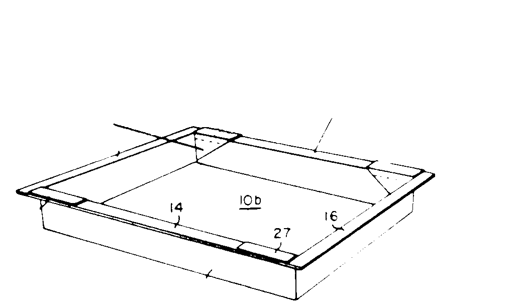 folded corner connector; portion of folded corner connector;planar horizontal  flange
